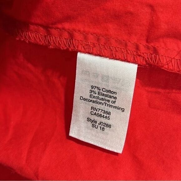 J.crew Red & White Periwinkle Cotton Embroidered
Boho Peasant Top(Size XSmall) - Picture 6 of 9